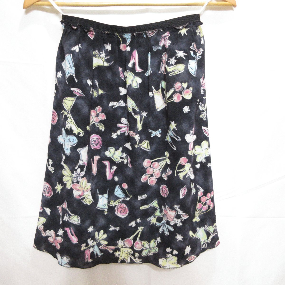 ◆SONIA RYKIEL ひざ丈 スカート(ブラック) サイズ32◆USED拍卖