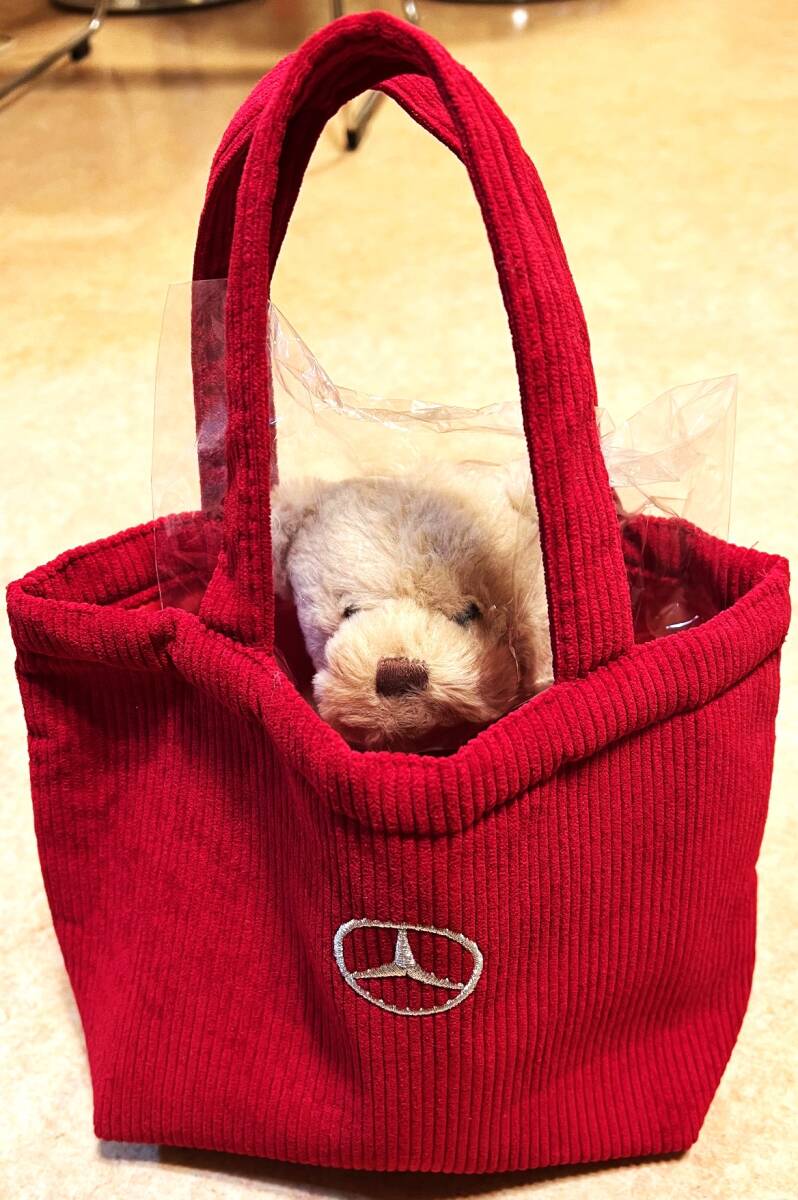 可愛い!新品未使用☆メルセデスベンツ☆ノベルティ☆非売品☆赤バック&クマ☆拍卖