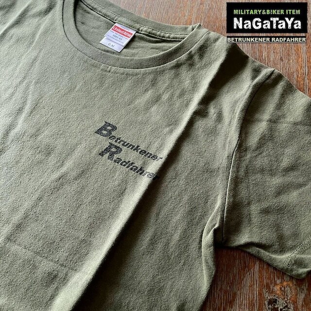 BETRUNKENER RADFAHRER ベェトォンナ ラドファ Sexy goddess オリーブ 女神 Tシャツ ガールズ Lサイズ BIKER モーターサイクル拍卖