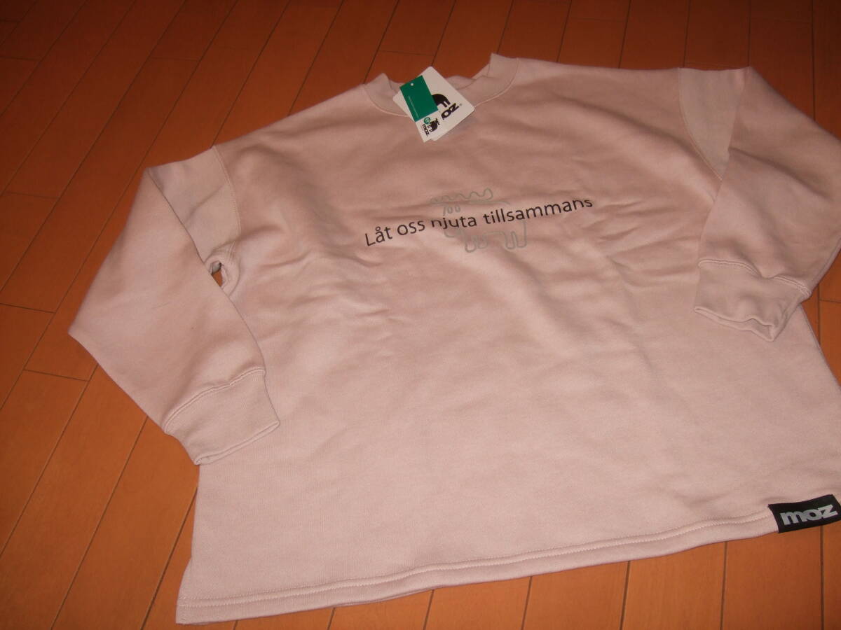 新品タグ付送料込即決☆moz sweden 裏起毛スウェット☆サイズL ピンク拍卖