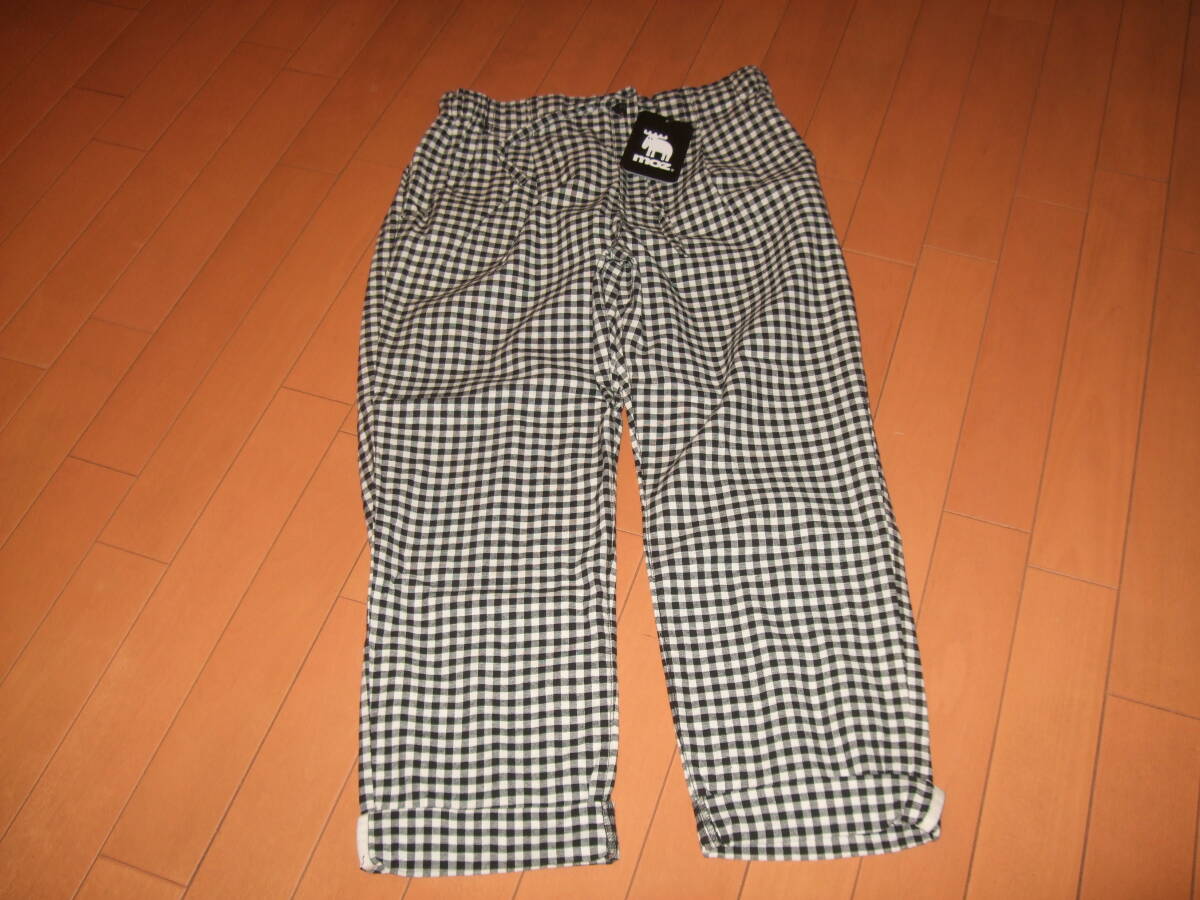 新品タグ付送料込即決☆moz sweden リネン混リラックスパンツ☆ギンガムチェック L拍卖