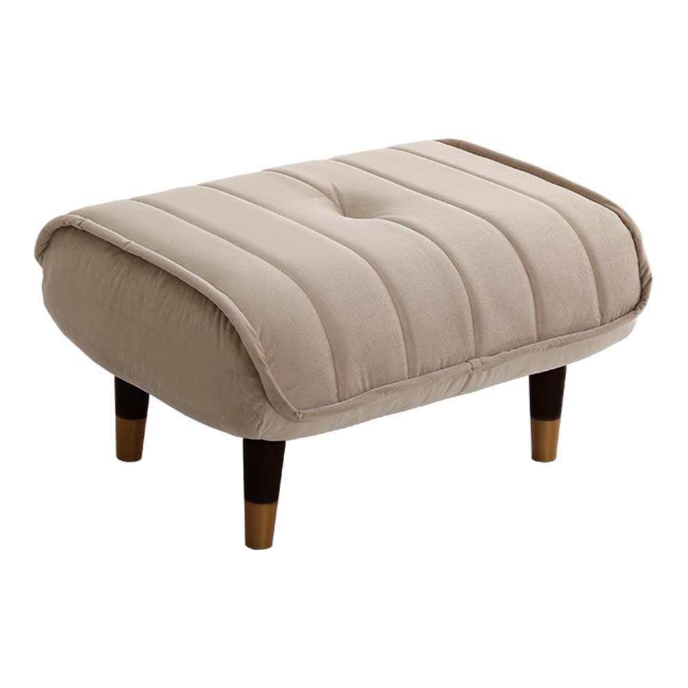 大人かわいいインテリア ベロアカウチソファ オットマン単品【Chammy -チャミー-】SH-07-OKBAO-BEBK ベージュ&ブラック拍卖