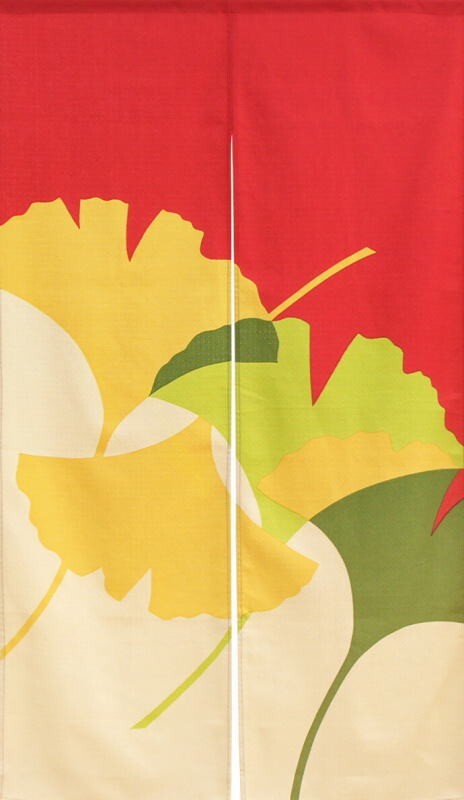 和風綿のれん 85X150cm「銀杏」いちょう【日本製】綿100%cos11318拍卖