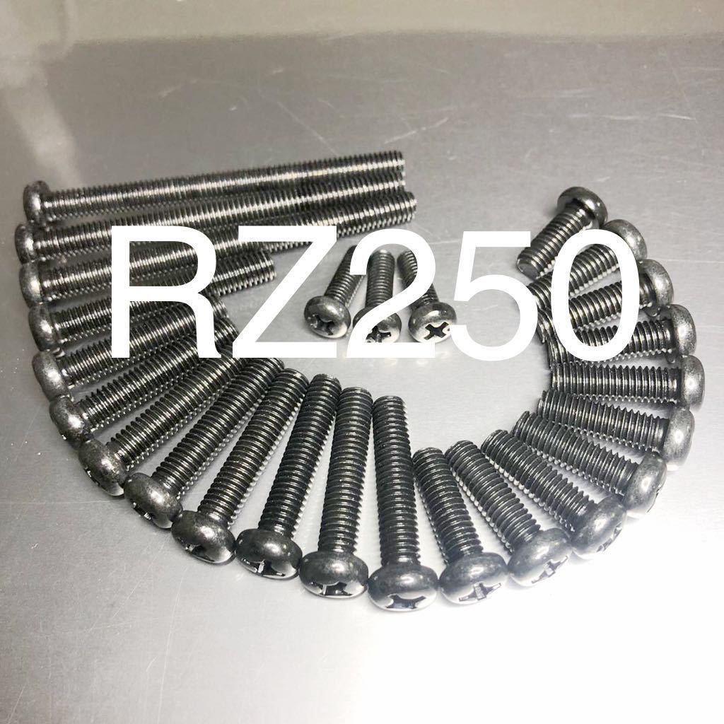 新品 RZ250 350 4L3 4UO ブラックメッキエンジンカバーボルト 純正互換ブラックメッキナベボルト 1台分25本セット拍卖