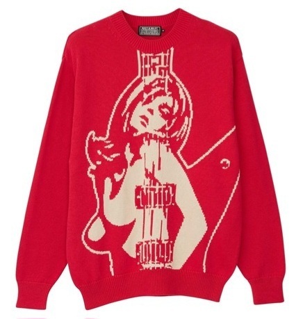 即決 完売品 中古「良品」 ヒステリックグラマー ギターガール ニット セーター ピンク系 クリーニング済み 送料無料 R-B44拍卖