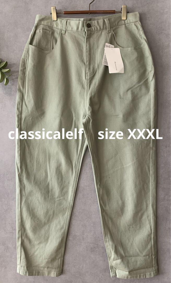 新品★classicalelf デーパードデニムパンツ グリーン elf017拍卖