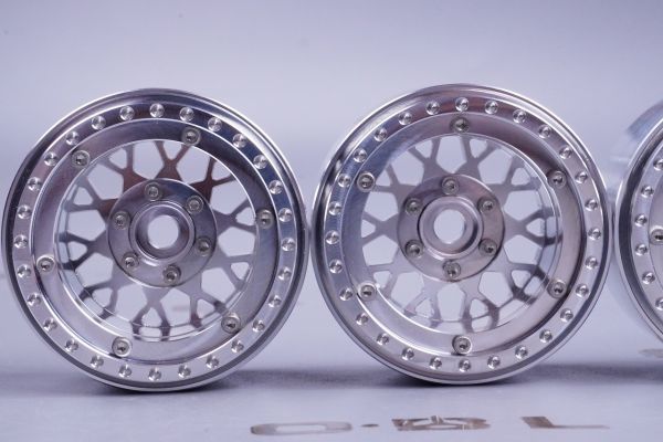 H-TECH製 1.9インチアルミホイール Mesh Type Minus Offset Aluminum Metal Bead Lock Wheel For Vanquish (HTW1.9-07V)拍卖