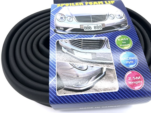 汎用 リップスポイラー ブラック 黒 フロント リア 両面テープ装着 250cm カット サイズ調整 可能 ゴムリップ 高品質 エアロ バンパー拍卖