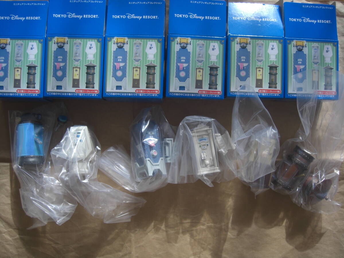 ディズニーリゾート ミニチュアフィギュアコレクション 第2弾 ファストパス発券機 全6種 シークレットあり拍卖