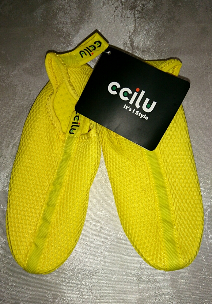 新品 定価2052円 21cm ccilu チル シューズ メッシュ インナー イエロー 黄色 靴 サンダル スリッポン キッズ 子供 軽量 スニーカー 中敷き拍卖