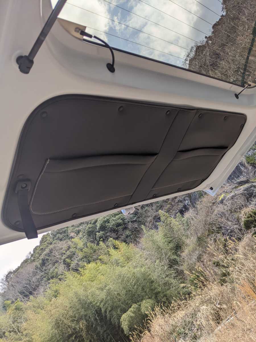 ダイハツ新型ハイゼットカーゴS700VS710Vバックドアベールバックサイドベール3点セットPVCレザーブロスクラッツィオ SHINKE製拍卖