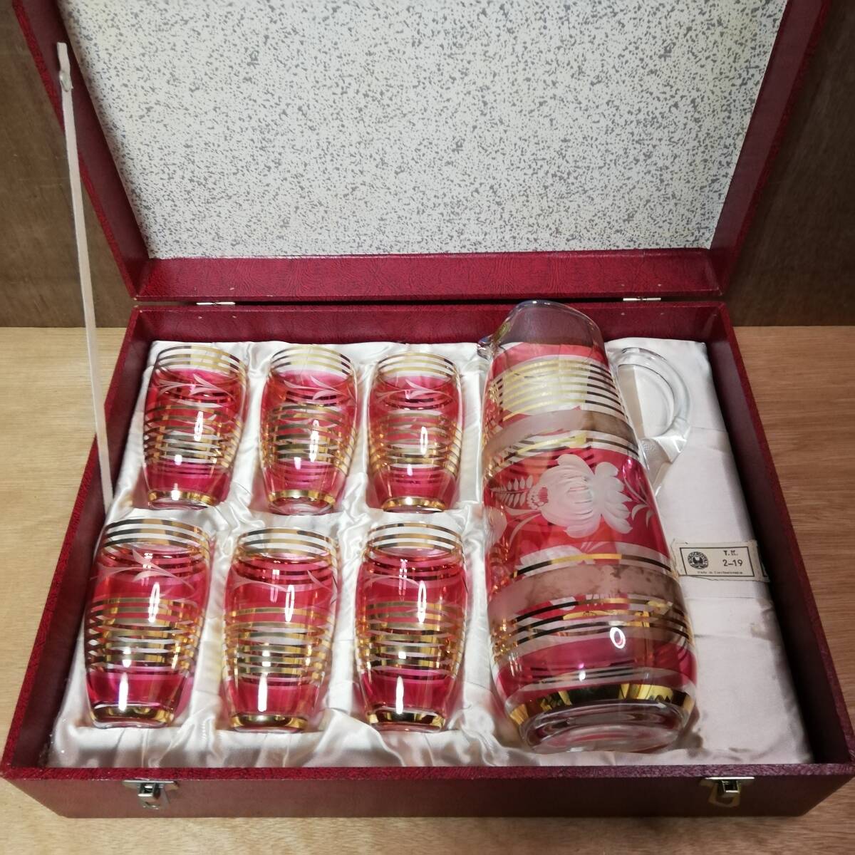 未使用 ヴィンテージ ボヘミアグラス グラスセット チェコスロバキア製 / ボヘミアングラス 拍卖