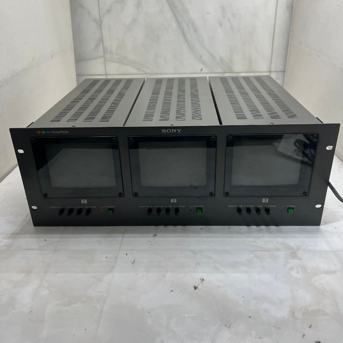 =OG= SONY ソニー 業務用 3連 トリニトロン ビデオモニター TRINITRON =B-240334拍卖