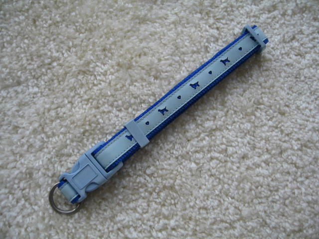 ★同梱お得★小型首輪-№43・かわいいシリーズ・ブルー♪拍卖