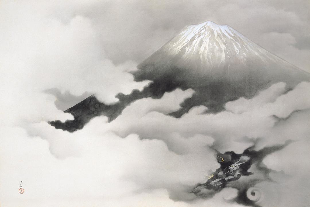 新品 横山大観「龍躍る」の高級印刷画 A4サイズ 高級印刷画 額なし 拍卖