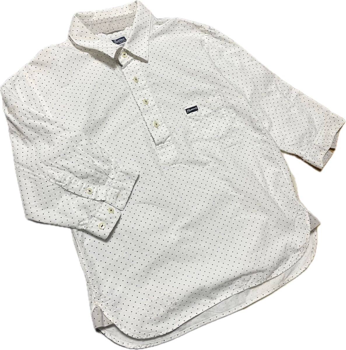 Pherrow's フェローズ 7分袖プルオーバーシャツ ドット PHDS1 size34(XS) ホワイト拍卖