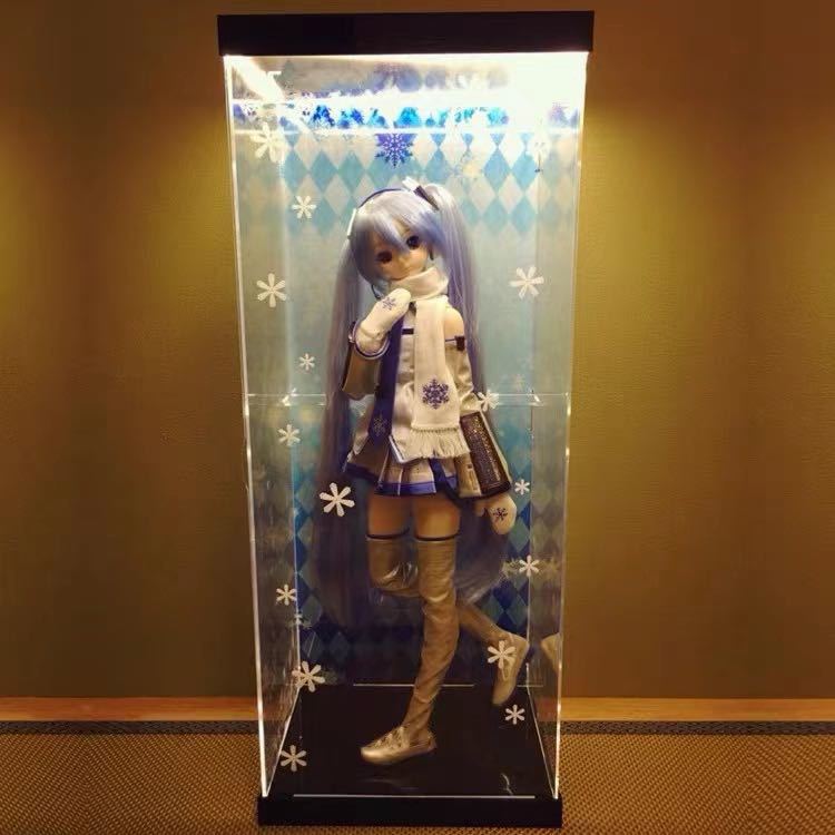 ボークス DD 雪ミク ドルフィードリーム ☆専用☆ フィギュアケース LED 照明 展示 アクリル コレクション ディスプレイ ショーケース拍卖