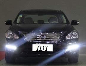 日産 L33 ティアナ LED デイライト フォグランプ フォグライト ヘッドライト DRL バンパー フロント 左右セット 流れるウインカー拍卖