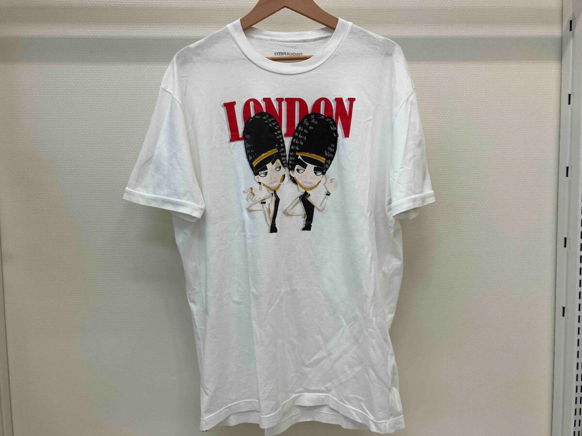 ホワイト DSQUARED2 半袖 Tシャツ ディースクエアード XLサイズ拍卖