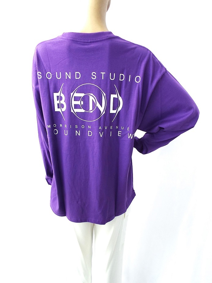 ボーメール パープル Lサイズ 天竺 綿100% 長袖Tシャツ ビッグサイズシルエット ヘビーウエイト 新品 BEAUMERE拍卖