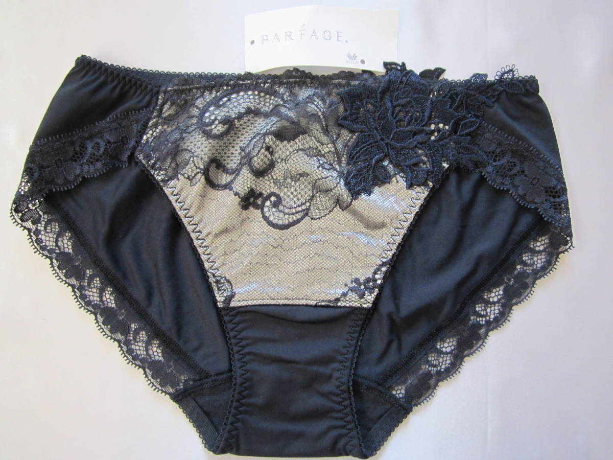 【ワコール】パルファージュ エレガンスローズショーツ M ネイビー 拍卖