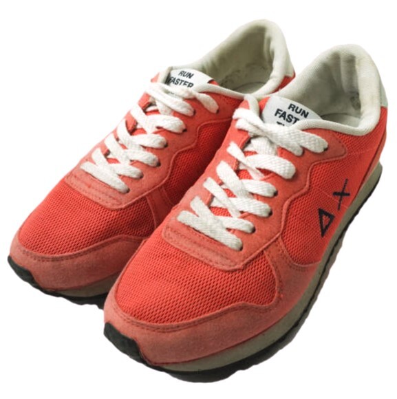 SUN68 サンシックスティーエイト スエードナイロンメッシュコンビスニーカー 40(25cm) オレンジ △× スニーカー シューズ g12928拍卖