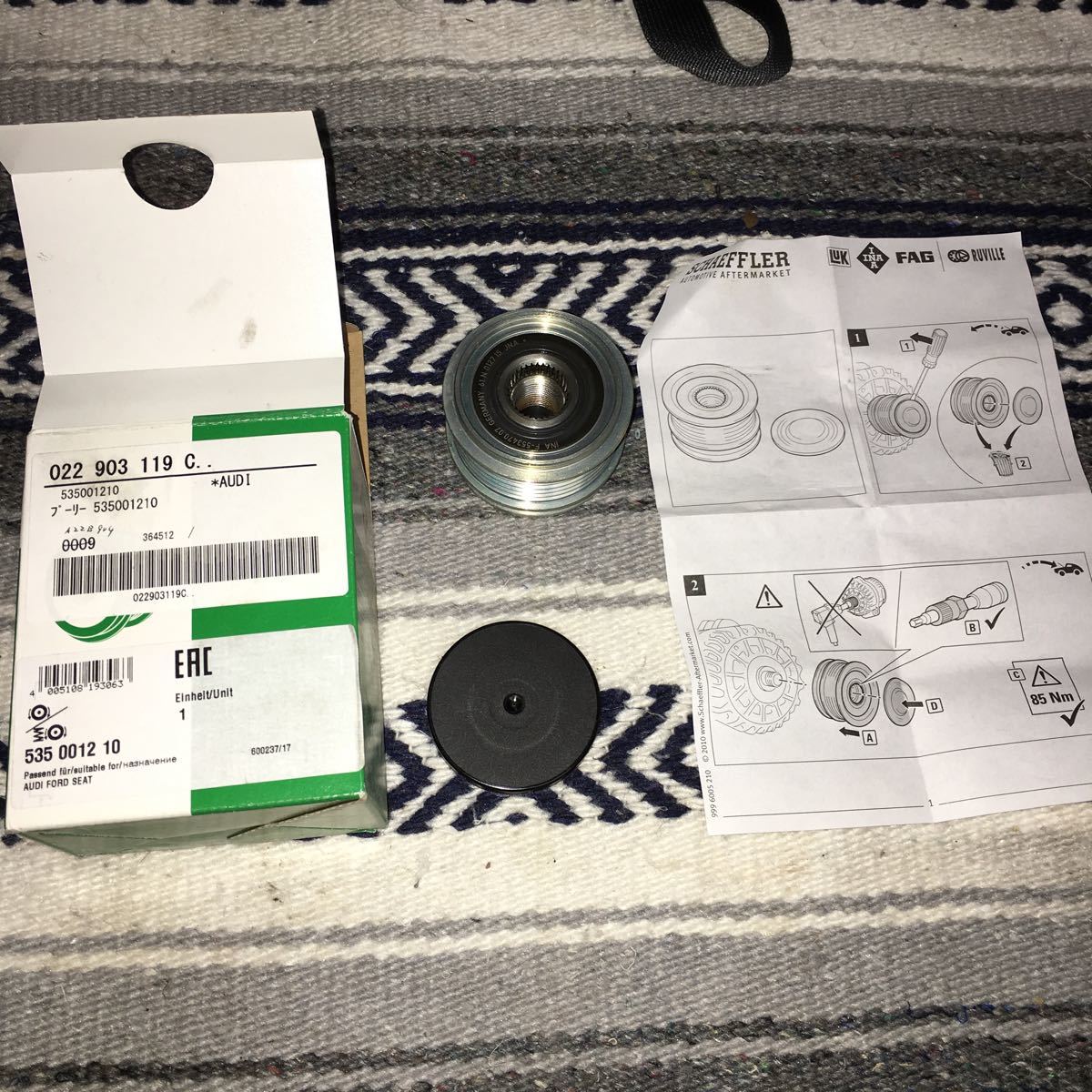 INA社製 フォルクスワーゲン アウディ オルタネーター プーリー 022903119C 未使用拍卖