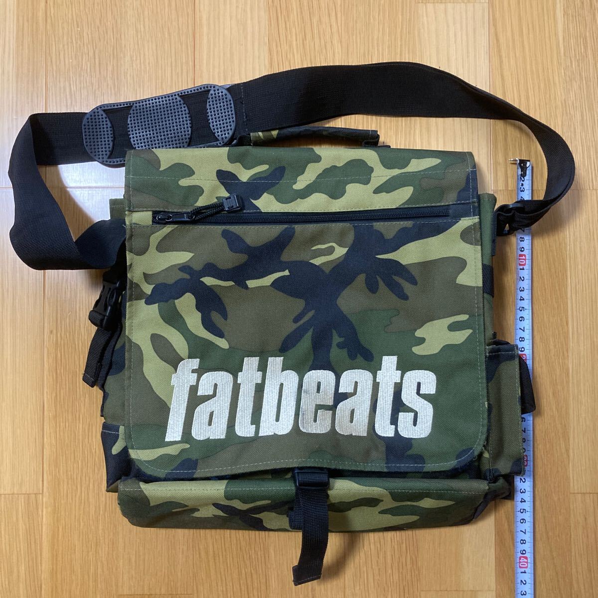 fatbeats レコードバッグ 美品 ショルダーバッグ 迷彩 バッグ レコード hiphop dj 12inc 90s拍卖