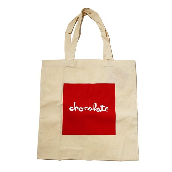 Chocolate Skateboards (チョコレート) エコバッグ トートバッグ カバン RED SQUARE TOTE Canvas スケボー SK8 SKATE拍卖