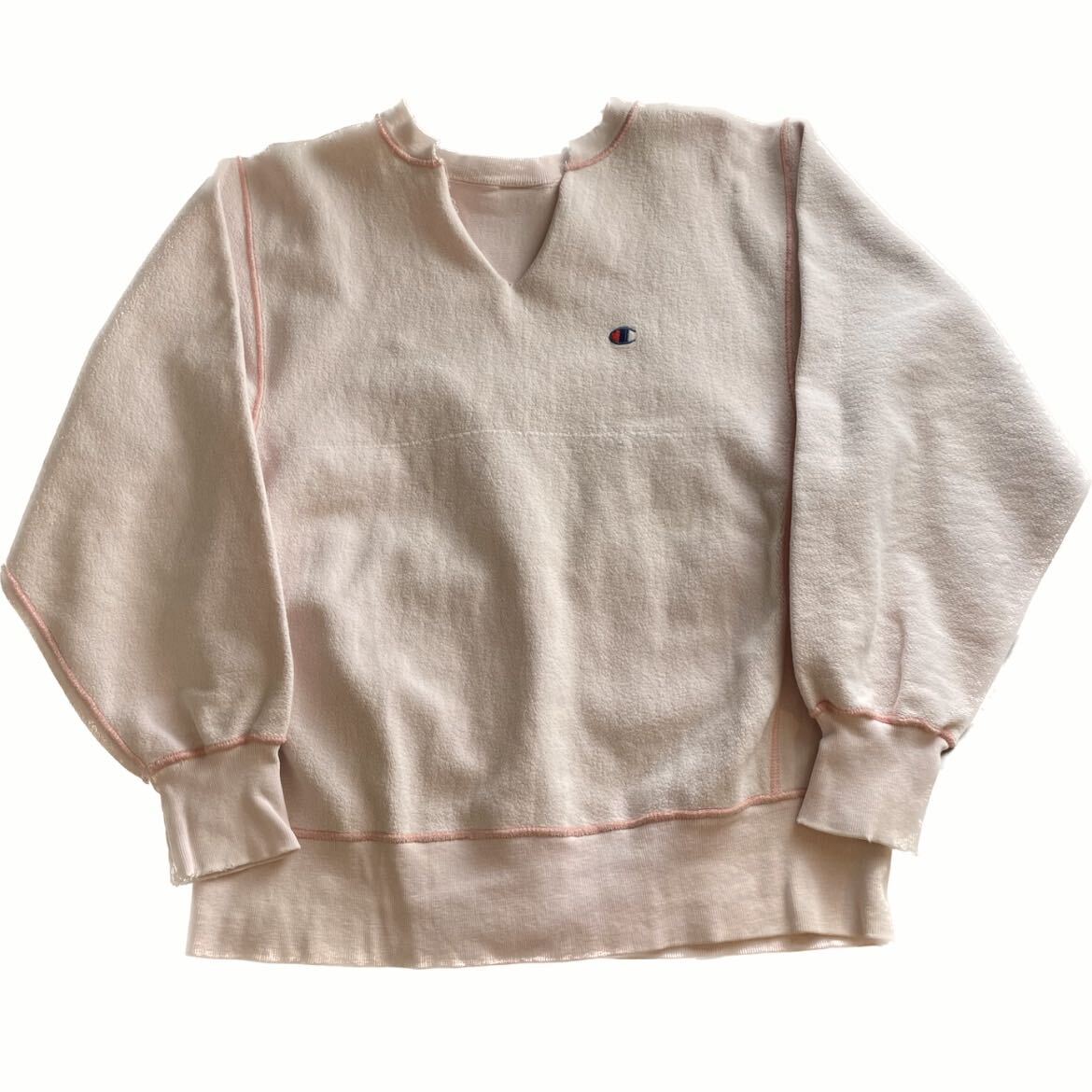 希少 90s USA製 Champion 珍ピオン 裏表逆 チャンピオン リバースウィーブ スウェット パーカー ヴィンテージ ビンテージ ピンク フェード拍卖