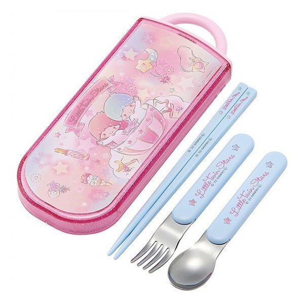 リトルツインスターズ 抗菌食洗機対応スライド式トリオセット キラキラ遊園地 スケーター 1セット1点拍卖