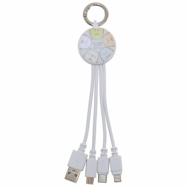 すみっコぐらし マルチ充電ケーブル iPhone アイフォン Android アンドロイド 3in1 スマホ充電 タブレット充電 充電コード Li拍卖