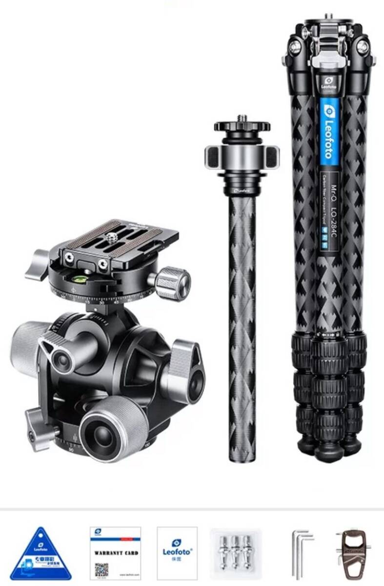 Leofoto レオフォト LQ-284C+G4 カーボン4段三脚+ギア雲台セット拍卖