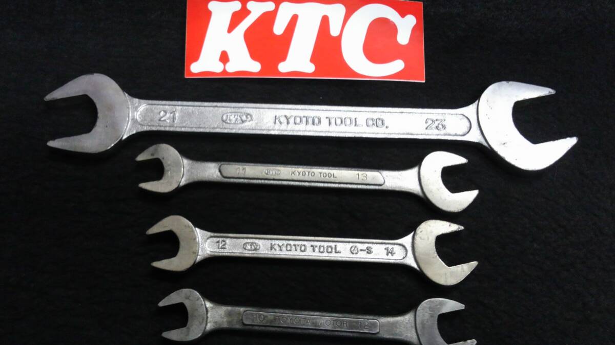 ・<18026> KTC スパナ オープンエンド 4本セット 当時物拍卖