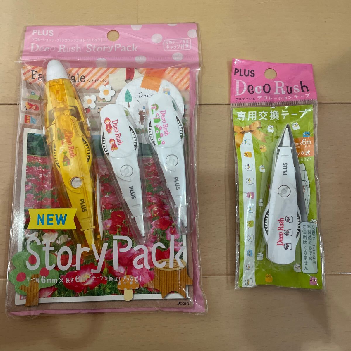 送料込み 新品 Deco Rush Story Pack デコラッシュ Fairy Tale オトギバナシ 専用交換テープ2個とおまけマネキネコ1個 PLUS 送料無料拍卖