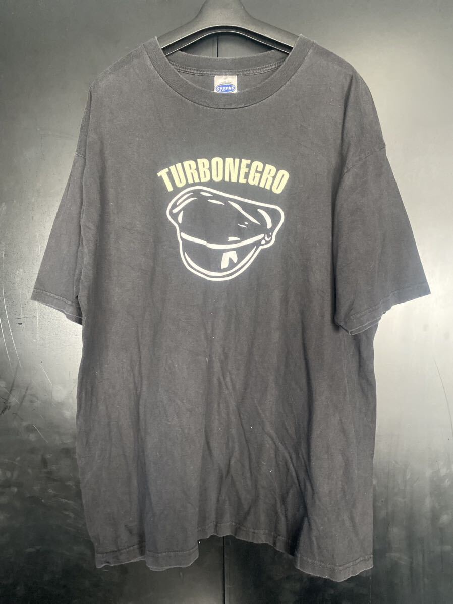 激レア 当時物 TURBONEGRO Tシャツ ヴィンテージ XL ブラック バンドTシャツ ターボネグロ NIRVANA Marilyn Manson拍卖