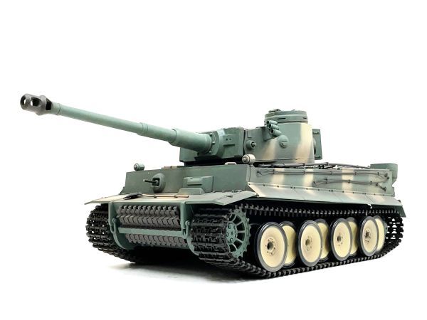 【特注 迷彩色 メタルギアボックス】 Heng Long 2.4GHz 1/16 タイガーI型 ☆塗装済み完成品 赤外線バトルシステム付 対戦可能 Ver.7.0☆拍卖