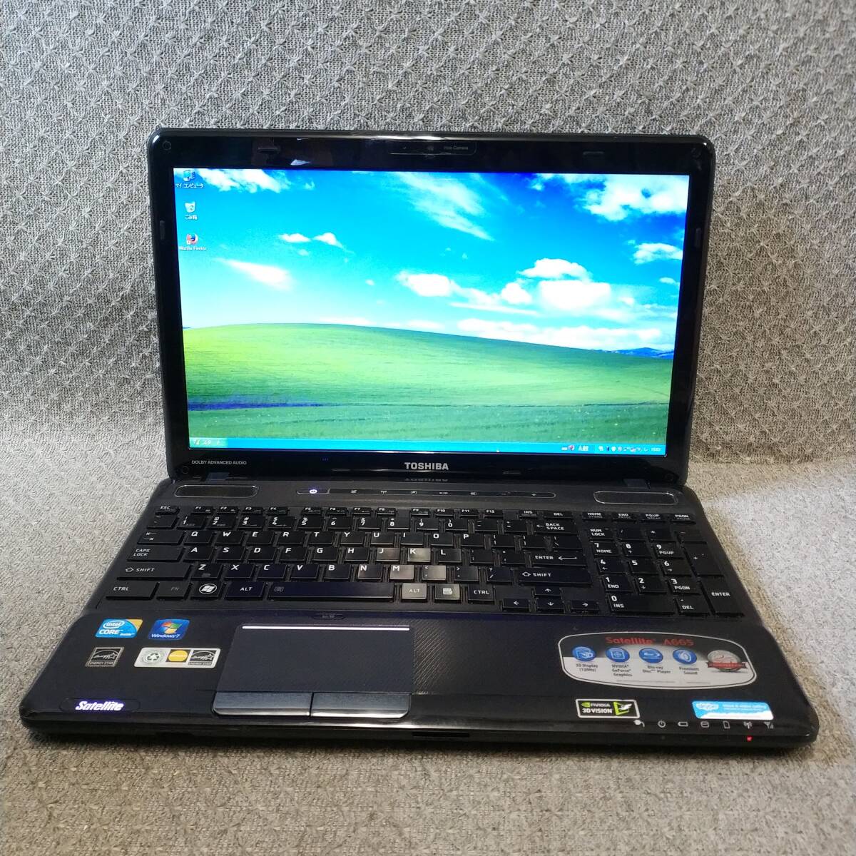 希少!Windows XP,Vista,7,10 ノートPC 東芝 Satellite A665-3DV ★ Core i7-740QM/メモリ4GB/320GB/BD-RE/無線/GTS350M/リカバリ作成/2219拍卖