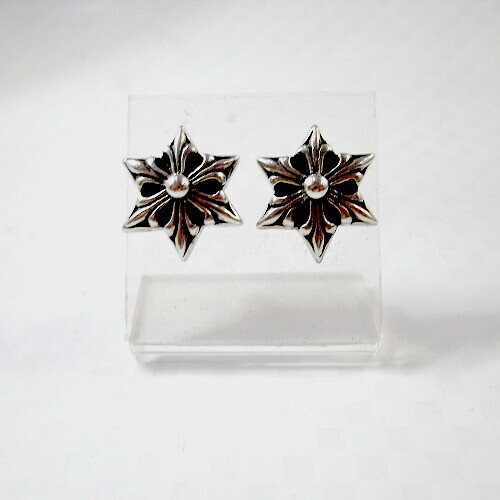 送料無料!スター(六芒星)・スタッドピアス2個セット!シルバー925製! 検索用(クロム拍卖