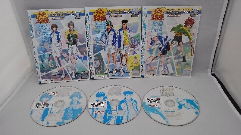 090-2894 送料無料 テニスの王子様 全国大会篇 全3巻 ディスクにキズ・中心部にヒビ有り レンタル版 ジャケットとディスクのみ拍卖