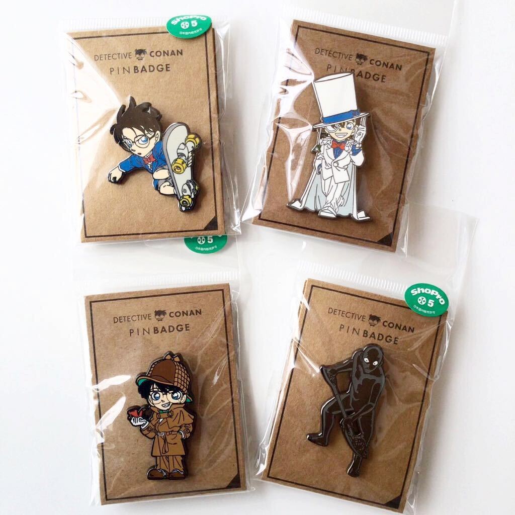 新品 送料無料 名探偵コナン【鳥取 コナン探偵社限定】オリジナルピンバッジ コンプリートセット 全4種拍卖