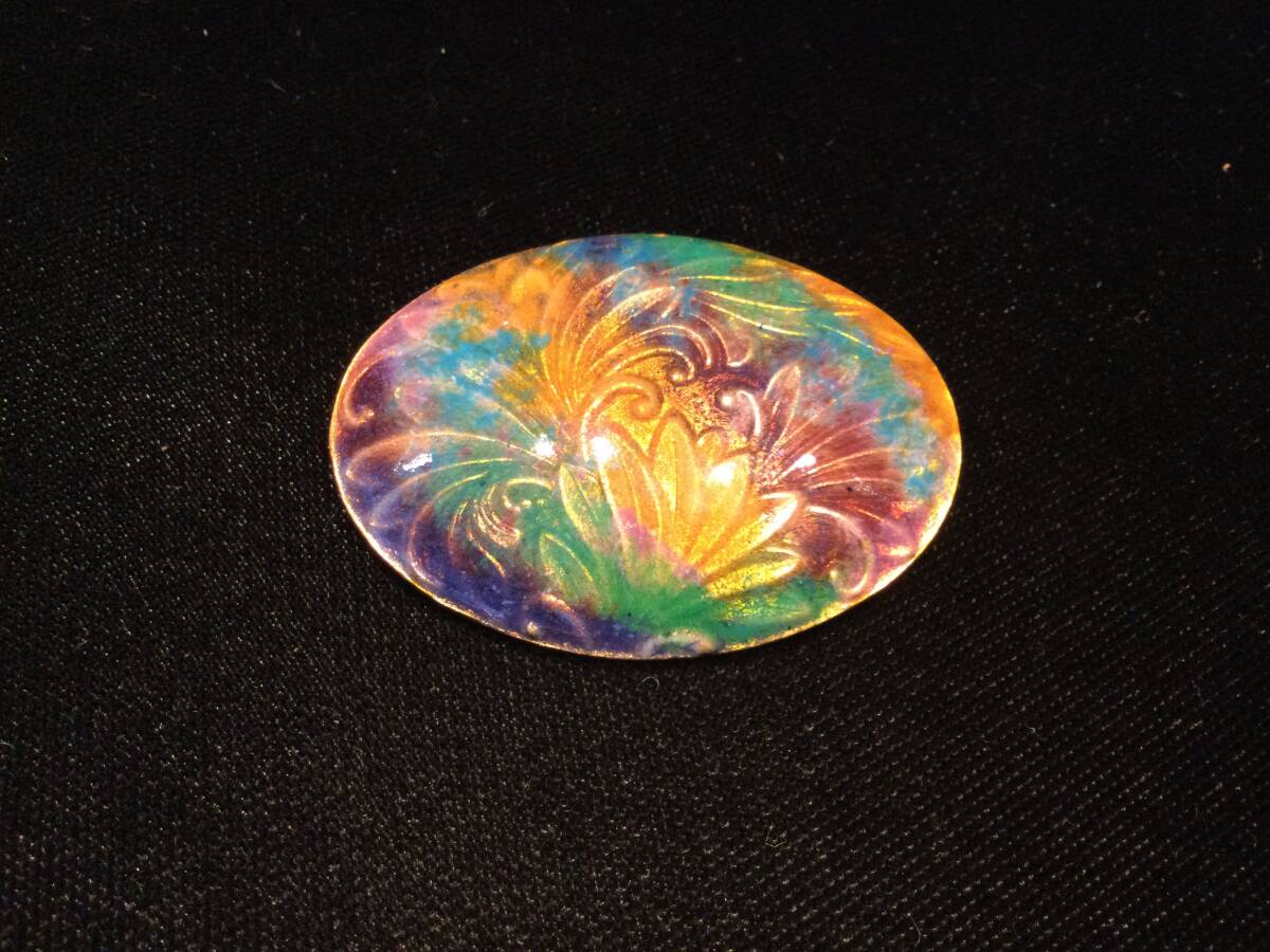 ヴィンテージ 七宝焼 ブローチ アクセサリー アンティーク ビンテージ1拍卖