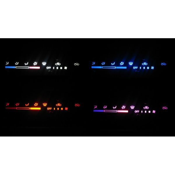 エブリィ / エブリイ ワゴン DA52/DB52 LEDエアコン照明セット! レッド 4レバー式エアコン用拍卖