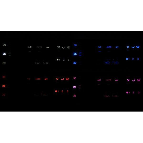 カルタス GC21/GD31/GC41 LEDエアコン照明セット! レッド アナログエアコン用拍卖