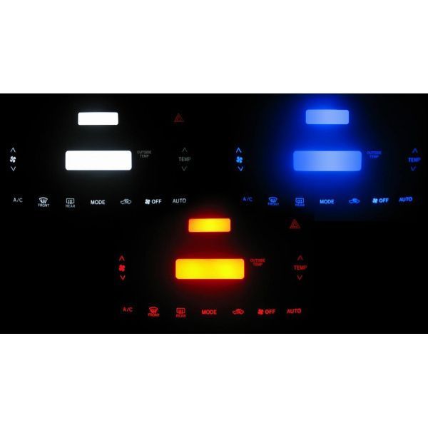 カローラスパシオ ZE120系 LEDエアコン照明セット! レッド デジタルエアコン用拍卖