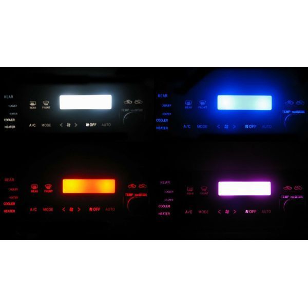 グランドハイエース VCH10/VCH16/KCH10/KCH16 LEDエアコン照明セット! レッド拍卖