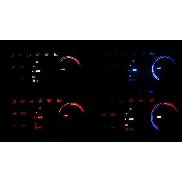 セリカ ST205 LEDエアコン照明セット! レッド マニュアルエアコン用拍卖