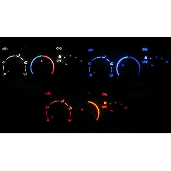 タウンエースノア SR40G/SR50G/CR40G/CR50G LEDエアコン照明セット! ピンク マニュアル.3連ダイヤル式用拍卖