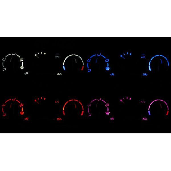 ツイン EC22S 後期 LEDエアコン照明セット! レッド拍卖