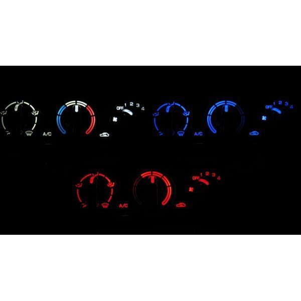 パルサー N15 LEDエアコン照明セット!レッド マニュアルエアコン用拍卖